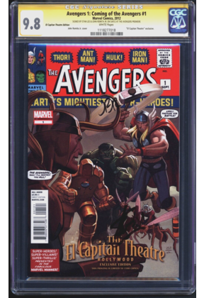 AVENGERS #1 CGC 9.8 2X SS STAN LEE, ROMITA JR. EL CAPITAN THEATER #1118277018