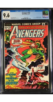 AVENGERS #116 CGC 9.6 WHITE PAGES DEFENDERS X-OVER CGC #4488767006