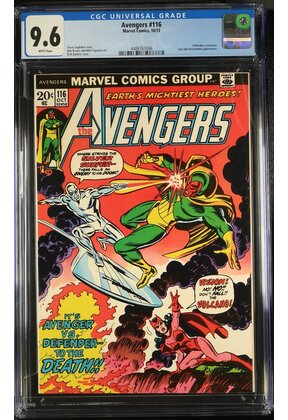 AVENGERS #116 CGC 9.6 WHITE PAGES DEFENDERS X-OVER CGC #4488767006