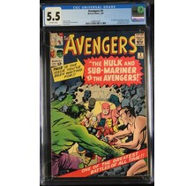 AVENGERS #3 CGC 5.5 1ST HULK SUB-MARINER TEAM UP CGC #4488767003