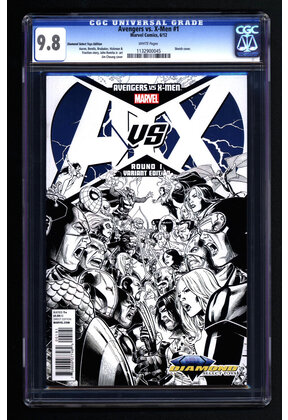 AVENGERS VS. X-MEN #1 CGC 9.8 DIAMOND SELECT TOY ED. SKETCH COVER #1132900045
