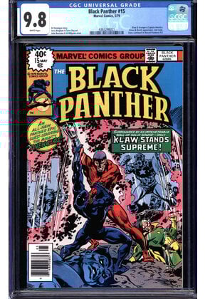 BLACK PANTHER #15 CGC 9.8 WHITE HIGHEST GRADED LAST ISSUE IN TITLE #4363246021