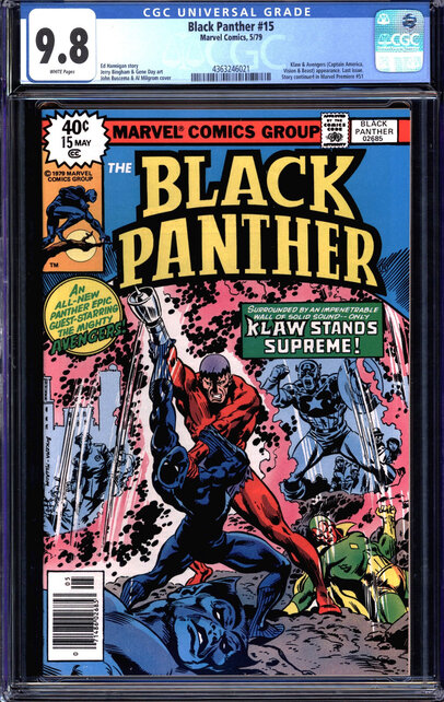 BLACK PANTHER #15 CGC 9.8 WHITE HIGHEST GRADED LAST ISSUE IN TITLE #4363246021
