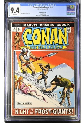 CONAN THE BARBARIAN #16 CGC 9.4 UK VARIANT THE ONLY UK ON CENSUS #4500807004