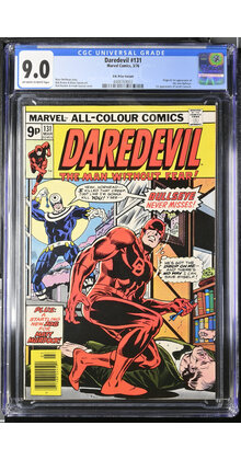 DAREDEVIL #131 CGC 9.0 OWW UK VARANT ORIGIN 1ST APP THE NEW BULLSEYE #4488769003