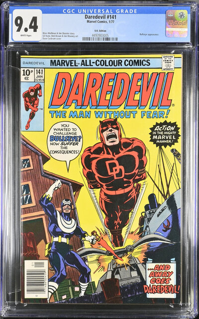 DAREDEVIL #141 CGC 9.4 UK PRICE VARIANT HIGHEST GRADED 1 OF 2 9.4's #449390305