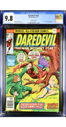 DAREDEVIL #142 CGC 9.8W SINGLE HIGHEST GRADED UK VARIANT! #4510724007