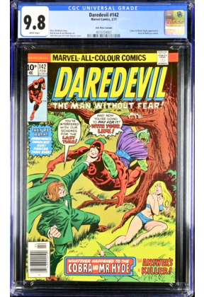 DAREDEVIL #142 CGC 9.8W SINGLE HIGHEST GRADED UK VARIANT! #4510724007
