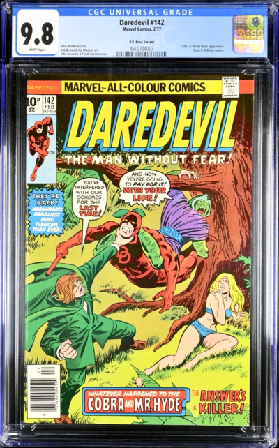 DAREDEVIL #142 CGC 9.8W SINGLE HIGHEST GRADED UK VARIANT! #4510724007