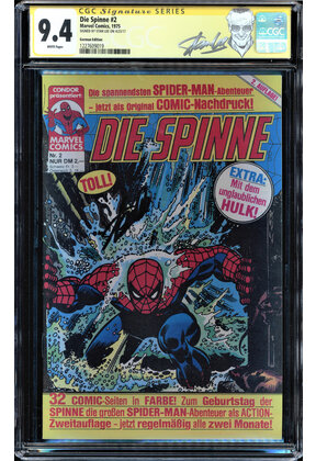 DIE SPIMME #2 CGC 9.4 GERMAN EDITION SPIDERMAN SS STAN LEE SIGNED #1227609019