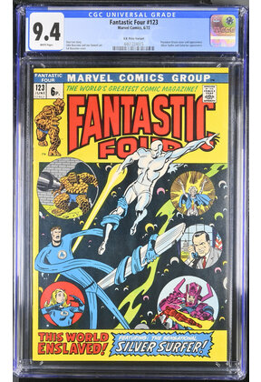 FANTASTIC FOUR #123 CGC 9.4 UK PRICE VARIANT SINGLE HIGHEST GRADED #4461224015