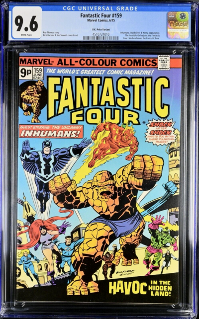 FANTASTIC FOUR #159 CGC 9.6 WHITE SINGLE HIGHEST UK VARIANT CCG #4510724010
