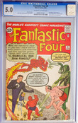 FANTASTIC FOUR #6 CGC 5.0 OWW 2ND APP DR DOOM 1ST MARVEL TEAM-UP #10069131003