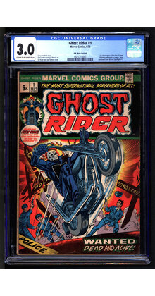 GHOST RIDER # 1 CGC 3.0 1ST APP OF SON OF SATAN RARE UK PRICE VARIANT 4421714001