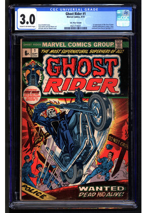 GHOST RIDER # 1 CGC 3.0 1ST APP OF SON OF SATAN RARE UK PRICE VARIANT 4421714001