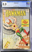 HAWKMAN #4 CGC 8.0 WJITE PAGES ORIGIN AND 1ST APP OF ZATANNA CGC #4500807010