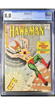 HAWKMAN #4 CGC 8.0 WHITE PAGES ORIGIN AND 1ST APP OF ZATANNA CGC #4500807010