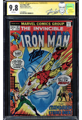 IRON MAN #57 CGC 9.8 W SS CHECK OUT THIS SIGNATURE & COVER !! #1191296017