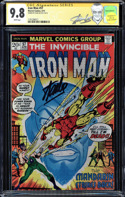 IRON MAN #57 CGC 9.8 W SS CHECK OUT THIS SIGNATURE & COVER !! #1191296017