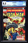 IRON MAN #64 CGC 8.5 WHITE UK EDITION SINGLE HIGHEST GRADED #4477940005