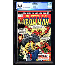 IRON MAN #64 CGC 8.5 WHITE UK EDITION SINGLE HIGHEST GRADED #4477940005