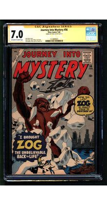 JOURNEY INTO MYSTERY #56 CGC 7.0 SS STAN LEE SINGLE HIGHEST GRADED #1518889001