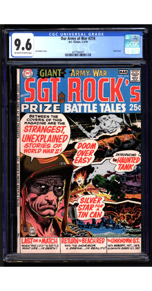 OUR ARMY AT WAR #216 OWW CGC 9. 6 Off White to White GIANT ISSUE CGC #4477940007