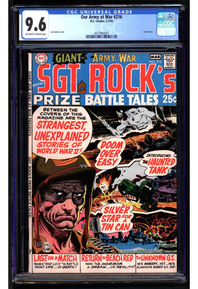 OUR ARMY AT WAR #216 OWW CGC 9. 6 Off White to White GIANT ISSUE CGC #4477940007