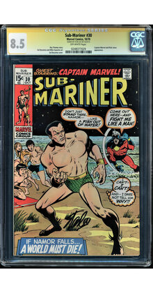 SUB-MARINER #30 CGC 8.5 SS STAN LEE HIGHEST GRADED SS COPY #0248377029