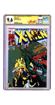 X-MEN #60 1993 REPRINT CGC 9.6 WHITE PAGES SS STAN LEE CGC #1593222004