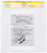 STAN LEE VENOM MOVIE "ANTIDOTE" SCRIPT PAGE SS STAN LEE SIGNED CGC # 15888954005
