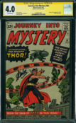 JOURNEY INTO MYSTERY #83 CGC 4.0 SS STAN LEE GREAT SIG LOCATION #0329073002