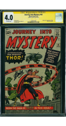 JOURNEY INTO MYSTERY #83 CGC 4.0 SS STAN LEE GREAT SIG LOCATION #0329073002