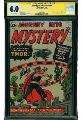 JOURNEY INTO MYSTERY #83 CGC 4.0 SS STAN LEE GREAT SIG LOCATION #0329073002