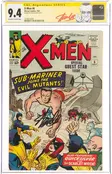 X-MEN #6 CGC 9.4 OWW SS STAN LEE SIGNED SUB-MARINER APP. #1578212005
