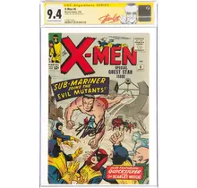 X-MEN #6 CGC 9.4 OWW SS STAN LEE SIGNED SUB-MARINER APP. #1578212005