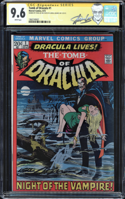 TOMB OF DRACULA #1 CGC 9.6 SS SIGNED 2X's STAN LEE AND NEAL ADAMS CGC #1960749007