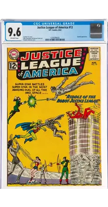 JUSTICE LEAGUE OF AMERICA #13 CGC 9.6 2ND HIGHEST only 1 copy higher #1259396002