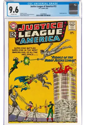 JUSTICE LEAGUE OF AMERICA #13 CGC 9.6 2ND HIGHEST only 1 copy higher #1259396002