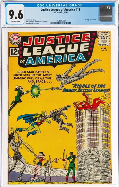 JUSTICE LEAGUE OF AMERICA #13 CGC 9.6 2ND HIGHEST only 1 copy higher #1259396002