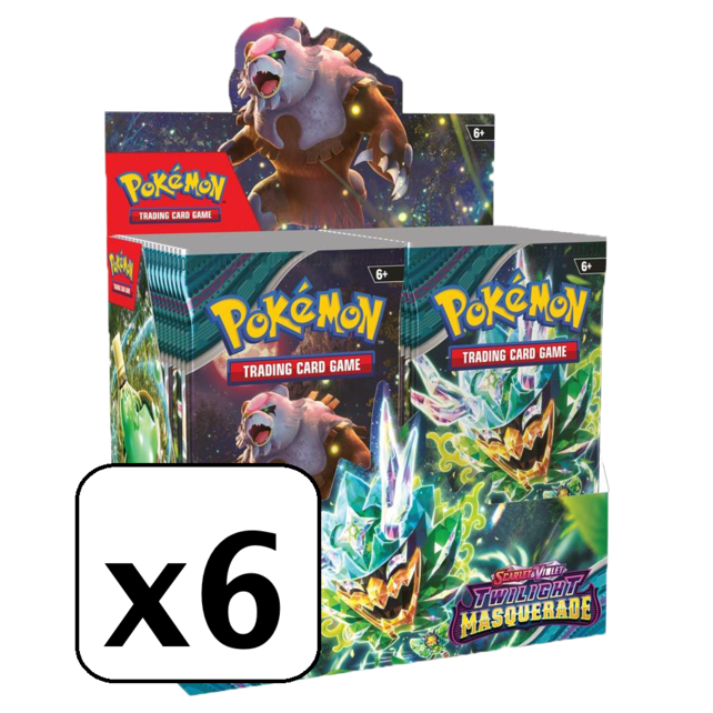 SV06 SCARLET AND VIOLET  TWILIGHT MASQUERADE (6) BOOSTER BOX  CASE (2024)