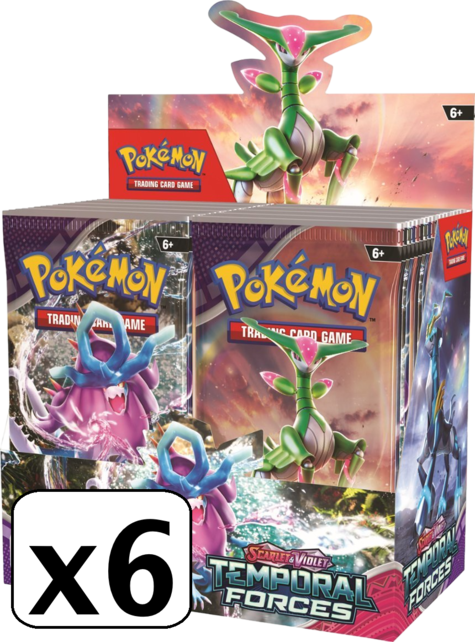 SV05 SCARLET AND VIOLET  TEMPORAL FORCES (6) BOOSTER BOX CASE (2024)