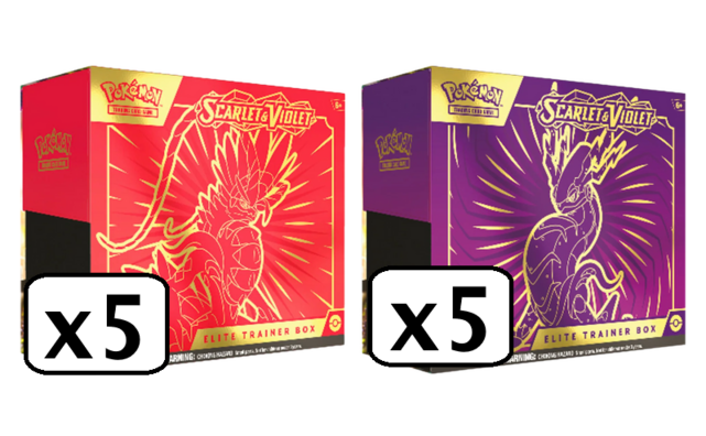 SV01 SCARLET & VIOLET (10) ELITE TRAINER BOX ETB CASE (2023)