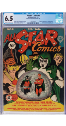 ALL STAR COMICS #8 CGC 6.5 ORIGIN & 1ST APPEARANCE OF WONDER WOMAN CGC #1295359001