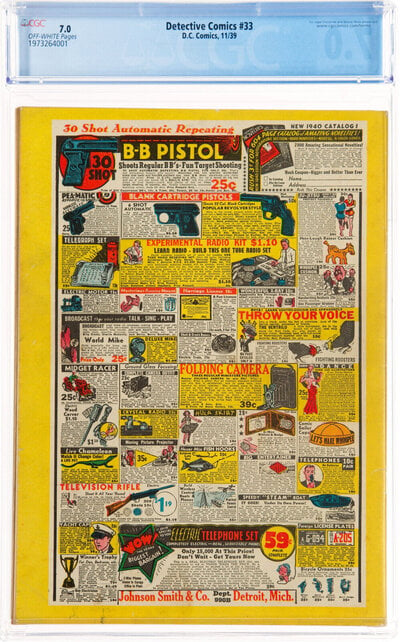 DETECTIVE COMICS #33 7.0 OW 1973264001
