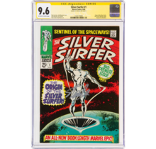 SILVER SURFER #1 CGC 9.6 SS STAN LEE SIGNED  ORIGIN OF SILVER SURFER CGC #1323173009