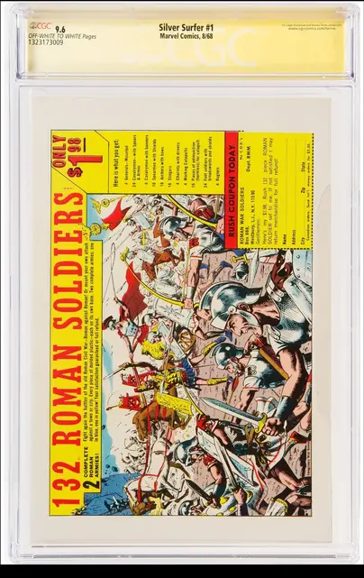 SILVER SURFER #1 CGC 9.6 SS STAN LEE SIGNED  ORIGIN OF SILVER SURFER CGC #1323173009