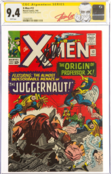 X-MEN #12 CGC 9.4 WHITE SS STAN LEE  ORIGIN AND1ST APP JUGGERNAUT #1316241005