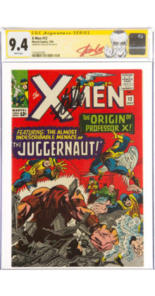 X-MEN #12 CGC 9.4 WHITE SS STAN LEE  ORIGIN AND1ST APP JUGGERNAUT #1316241005