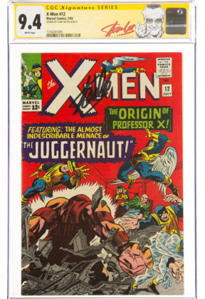 X-MEN #12 CGC 9.4 WHITE SS STAN LEE  ORIGIN AND1ST APP JUGGERNAUT #1316241005